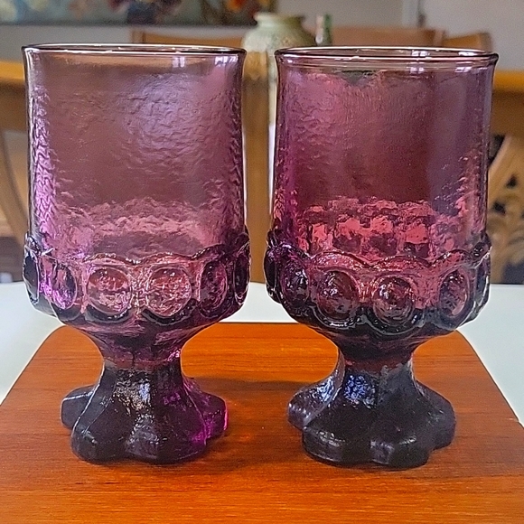 Tiffin Other - Set of 2 Tiffin Franciscan Madiera Goblets Purple Amethyst